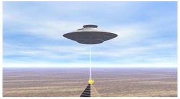 UFO over desert